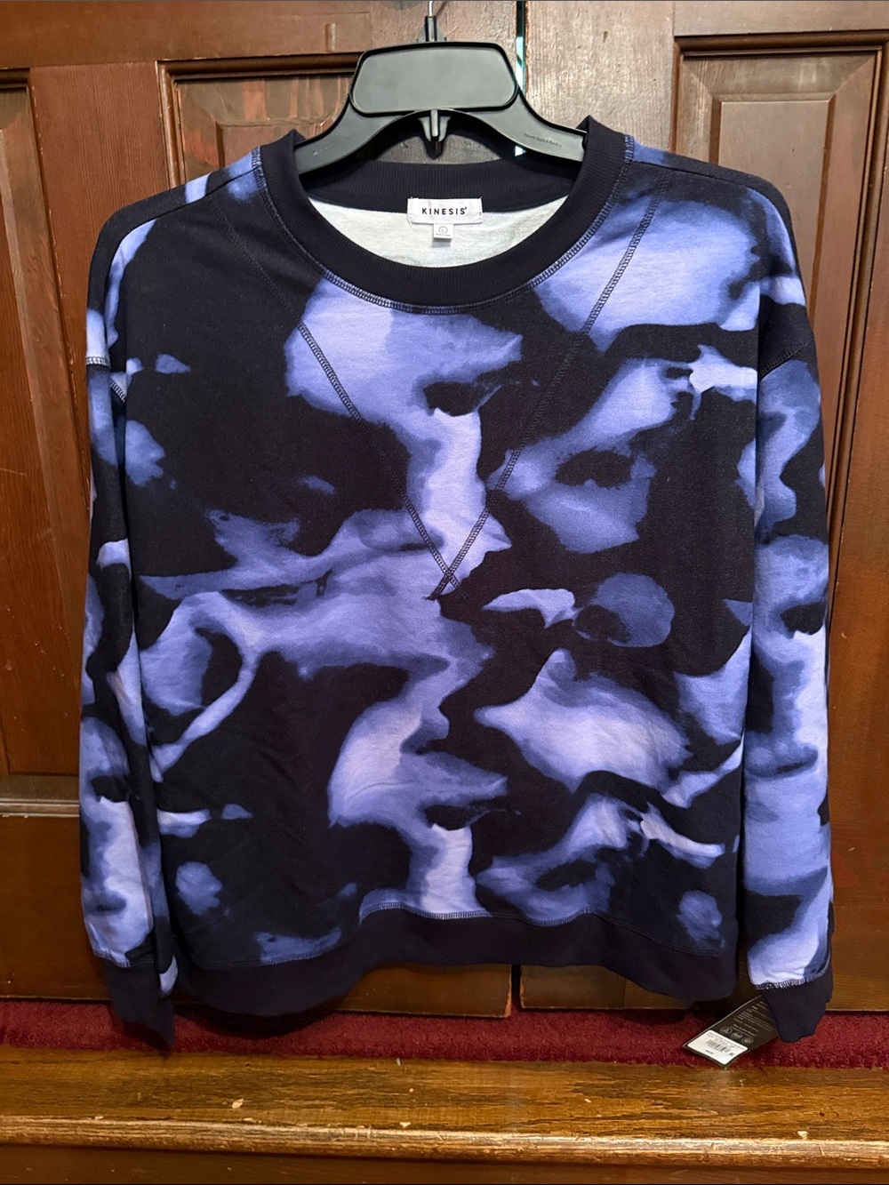 Kinesis Women’s Blue and Purple Camouflage Crewneck Sweatshirt